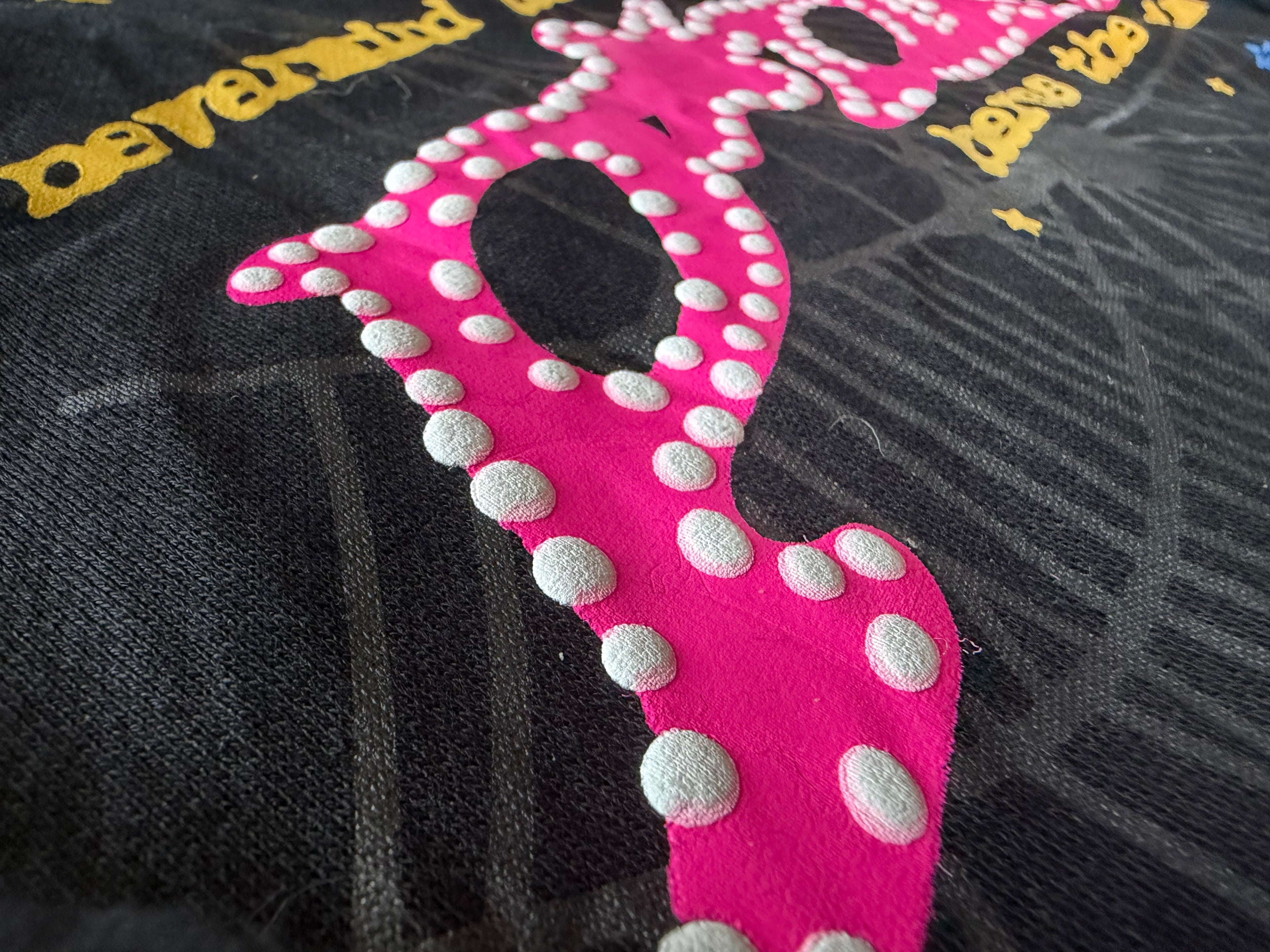 Pink worldwide black hoodie- Graphic Web Design